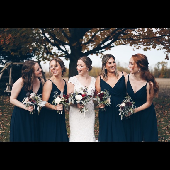 Navy Bridesmaid Dress - Picture 1 of 5
